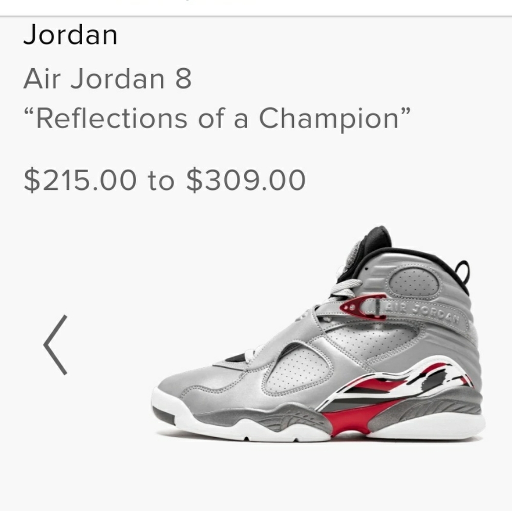 Jordan 8 "reflections of a champion"